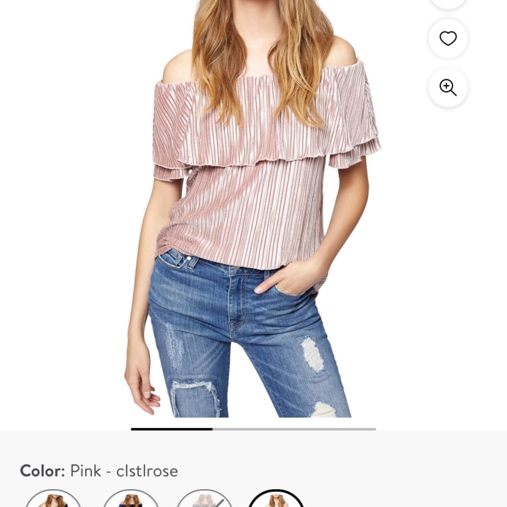 Sanctuary off the shoulder pink top. Size M